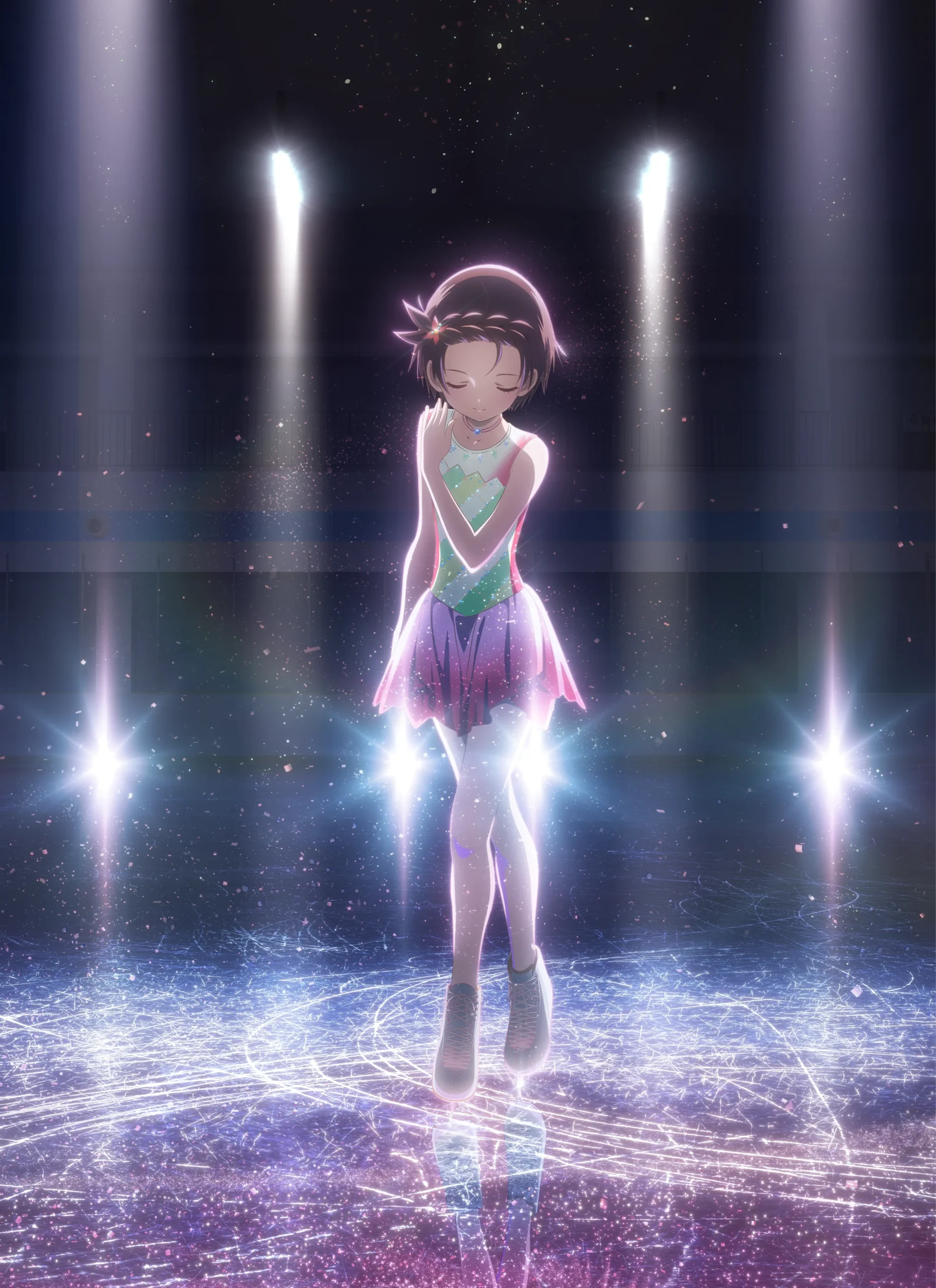 Poster oficial da 2ª temporada de Medalist com Inori Yuitsuka no gelo